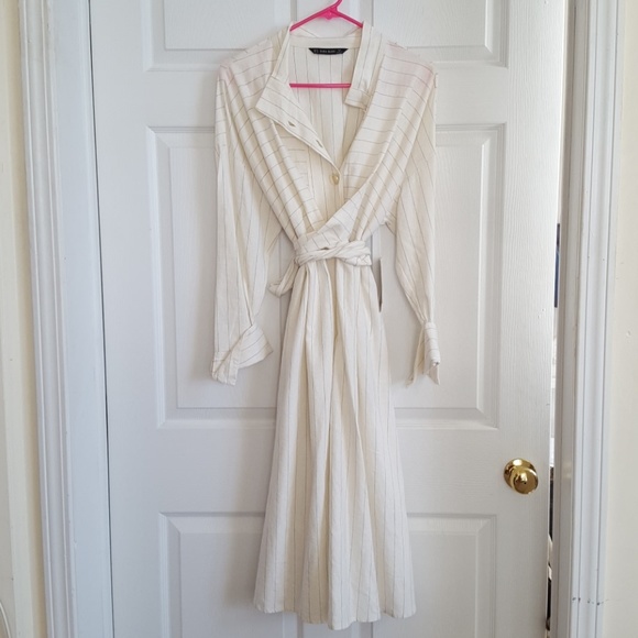 Zara Dresses & Skirts - Zara Linen Wrap Dress,  Sz. XL